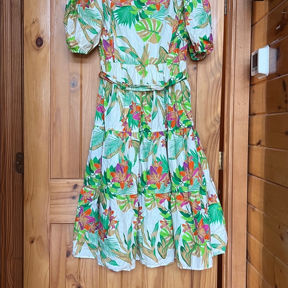 Flying tomato you know me so well poplin midi tropical Shirtdress - Picture 13 of 15